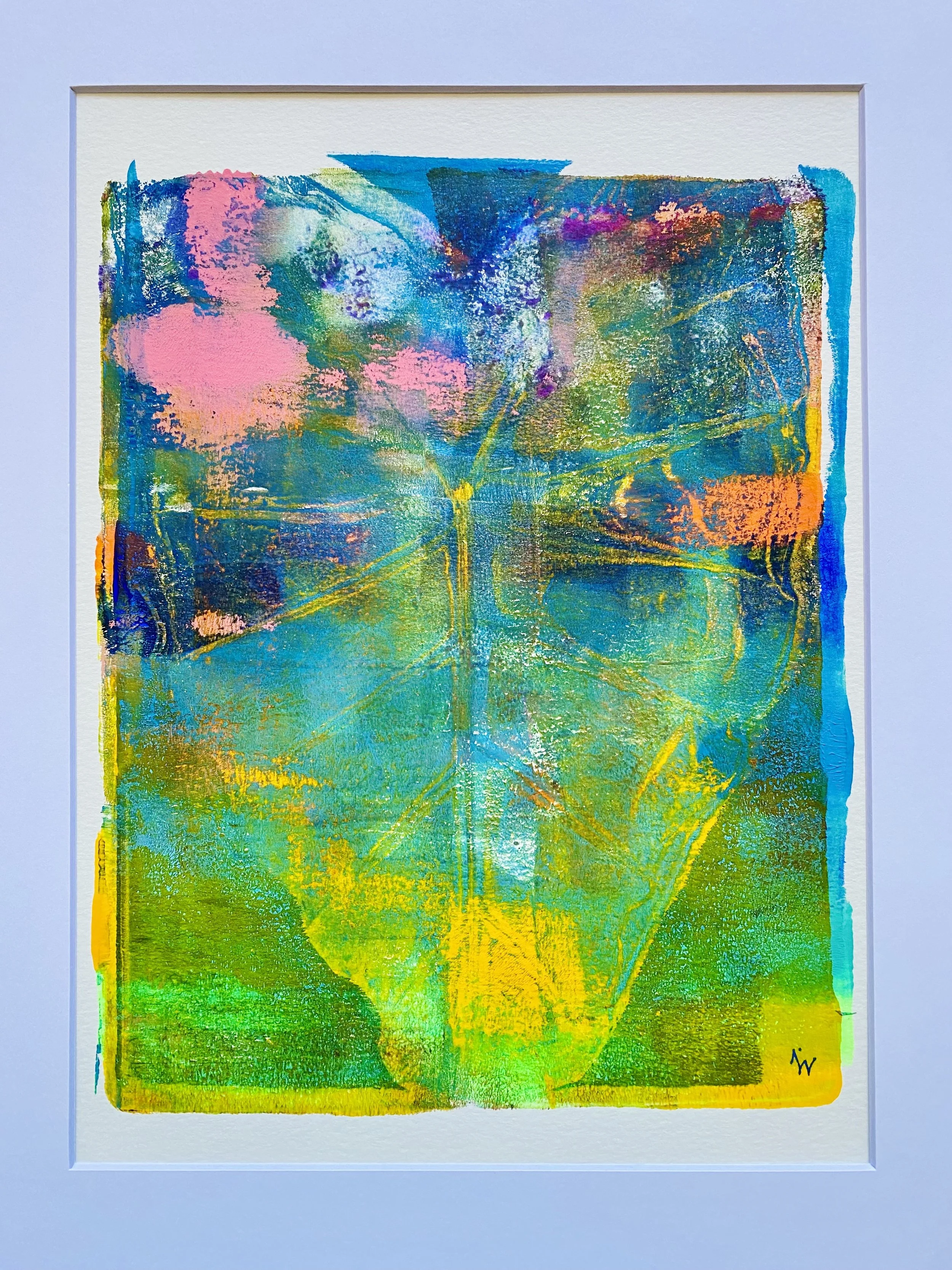 Elephant Ear Leaf (greens + blue)