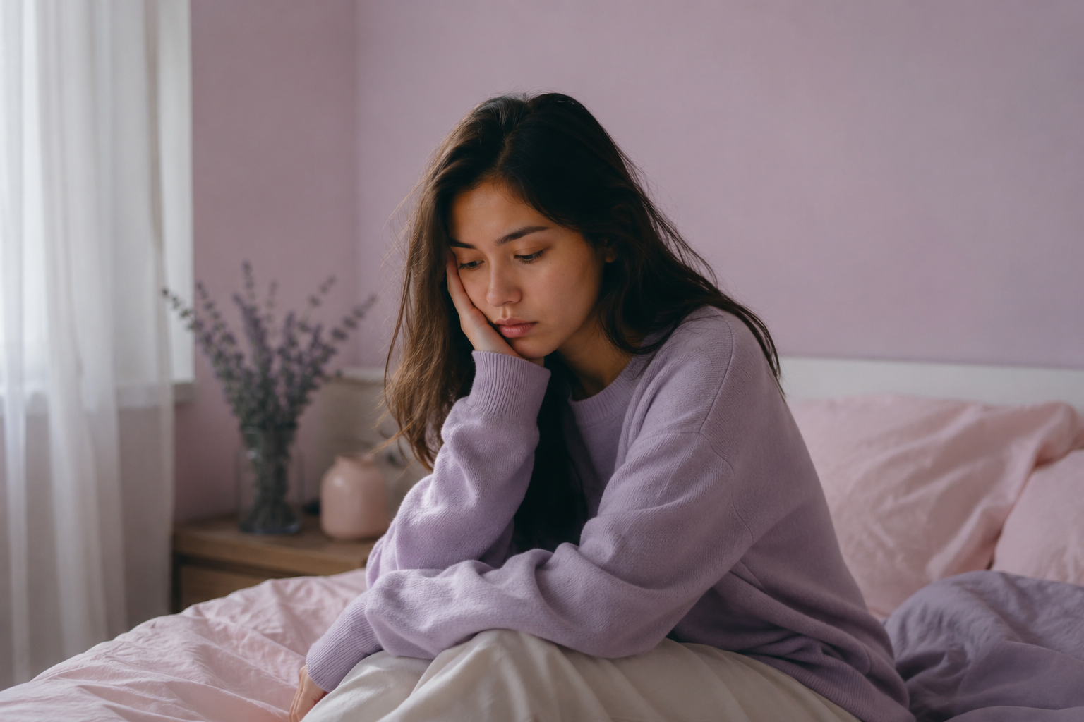 Pensive Morning in Lavender Light