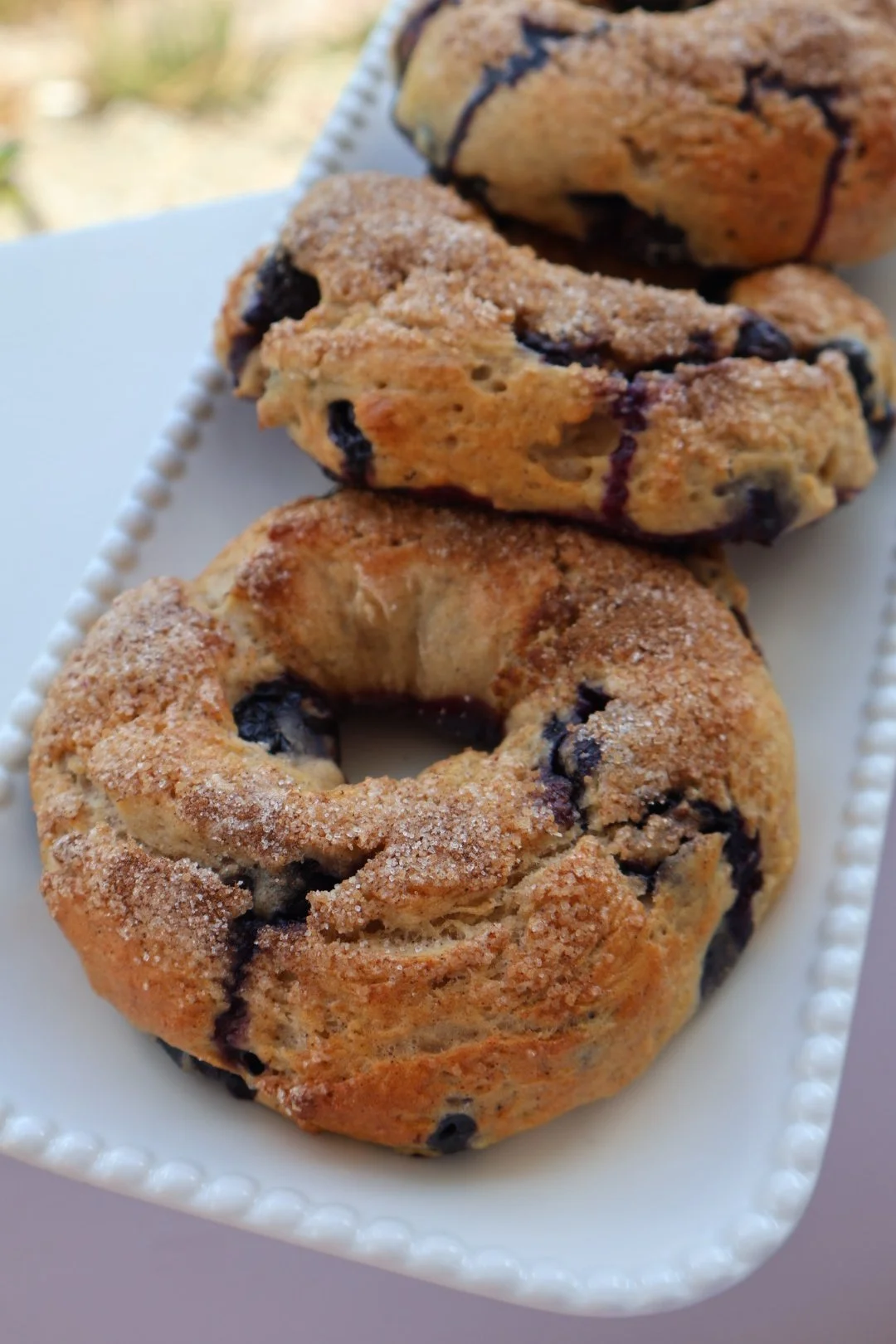 Cinnamon Sugar Blueberry Bagels