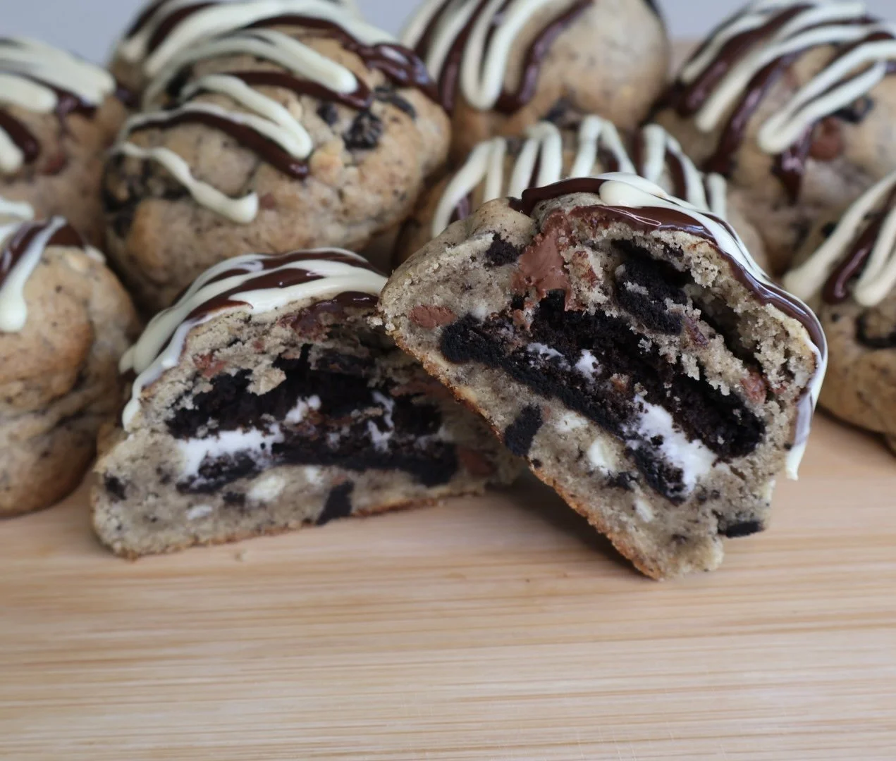Oreo Cakester-Stuffed Cookie