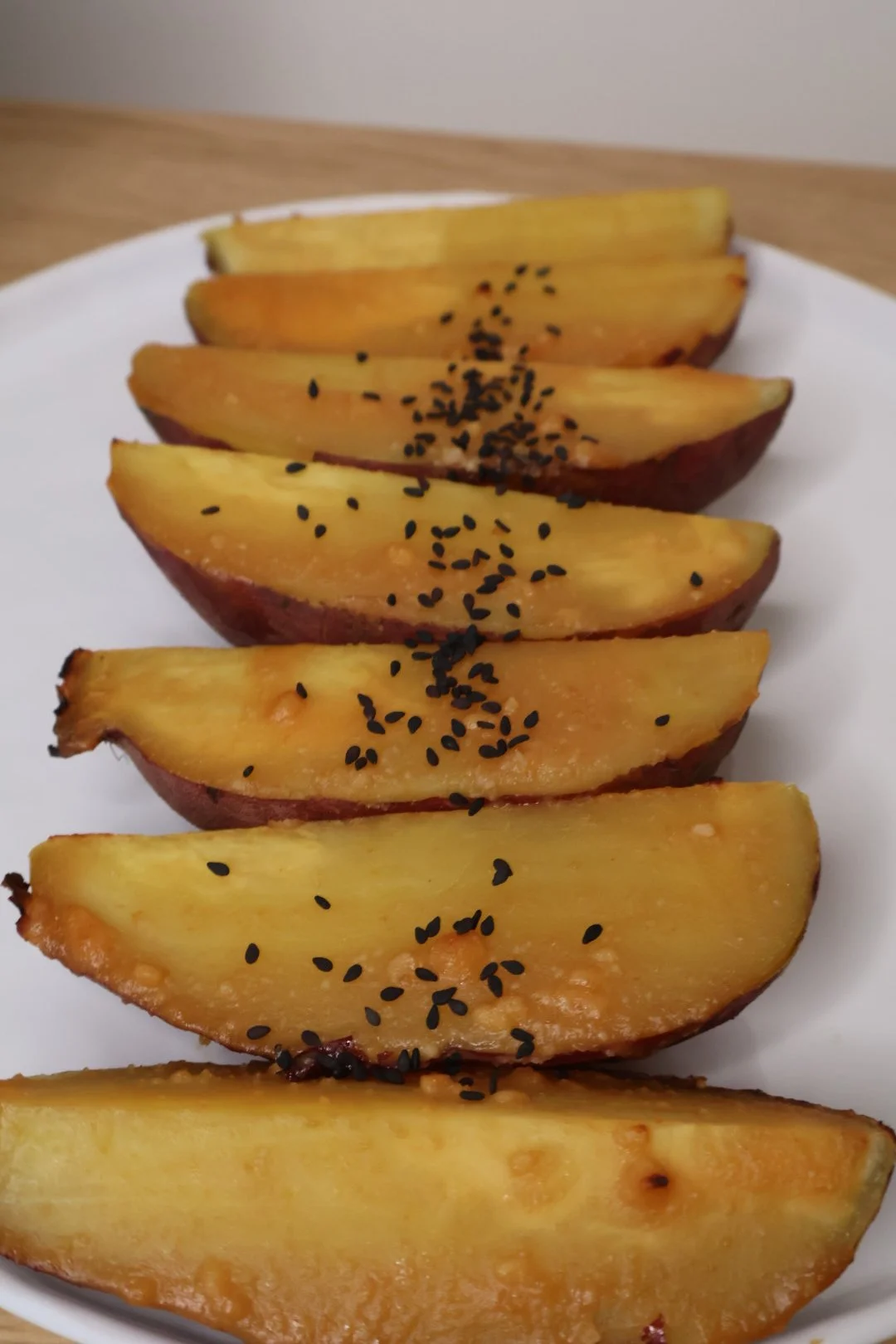 Japanese Sweet Potatoes with a Ginger Miso Glaze