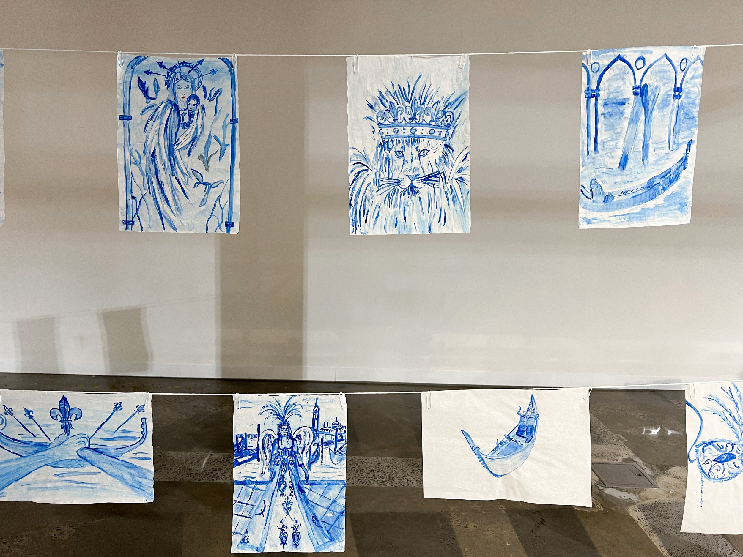 Installation view. Patricia Grillinzoni, Holy Masquerade (2024). Detail.
