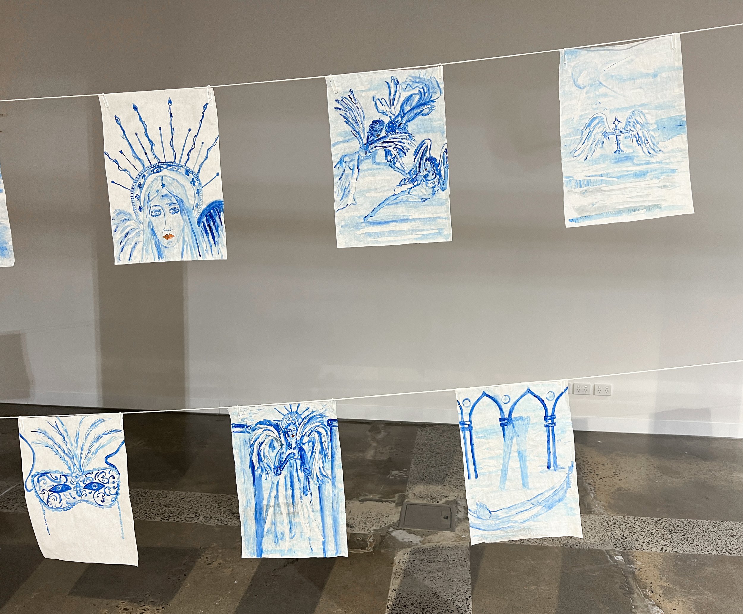 Installation view. Patricia Grillinzoni, Holy Masquerade (2024). Detail.