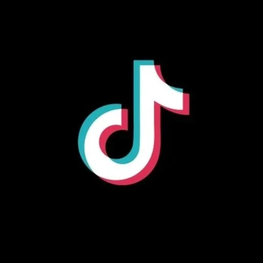 TikTok logo on a black background