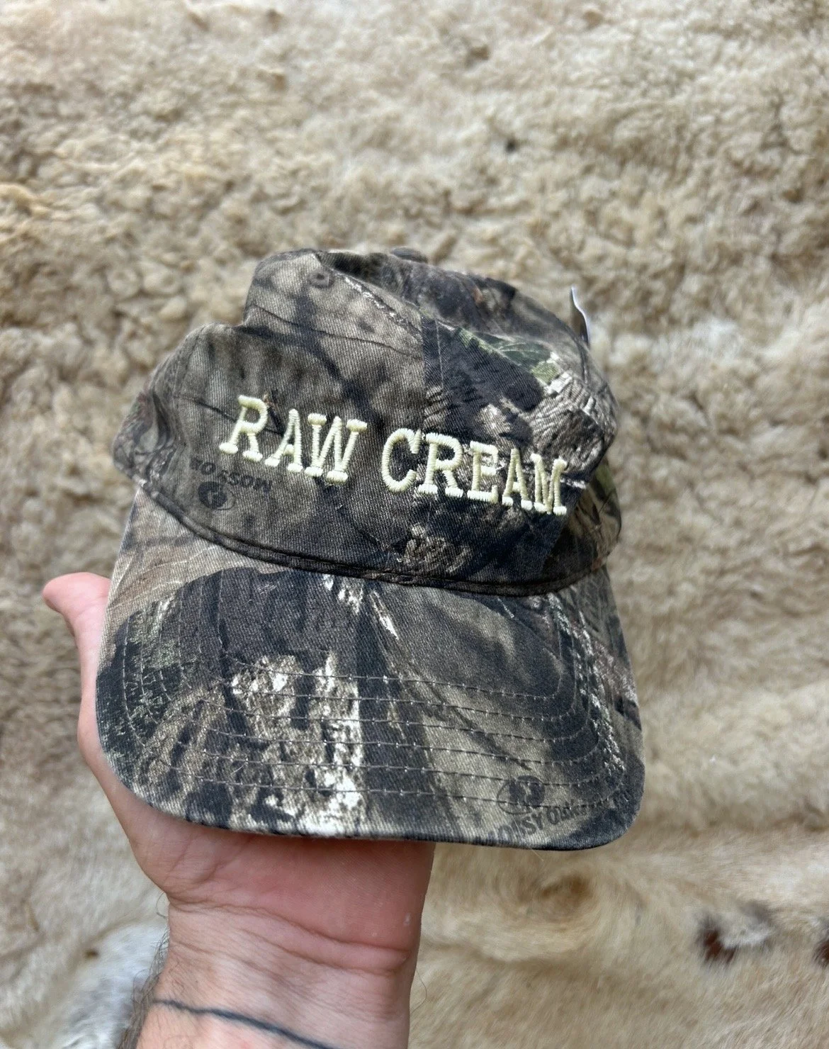 Raw Cream Camo Hat