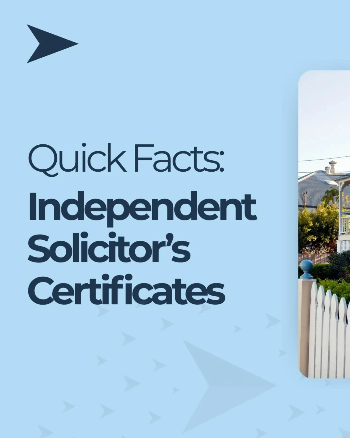 Did you know your lender might ask for an Independent Solicitor&rsquo;s Certificate before your loan or mortgage goes through?

It&rsquo;s a safeguard to make sure you&rsquo;ve had clear legal advice, understand your risks and obligations, and are si