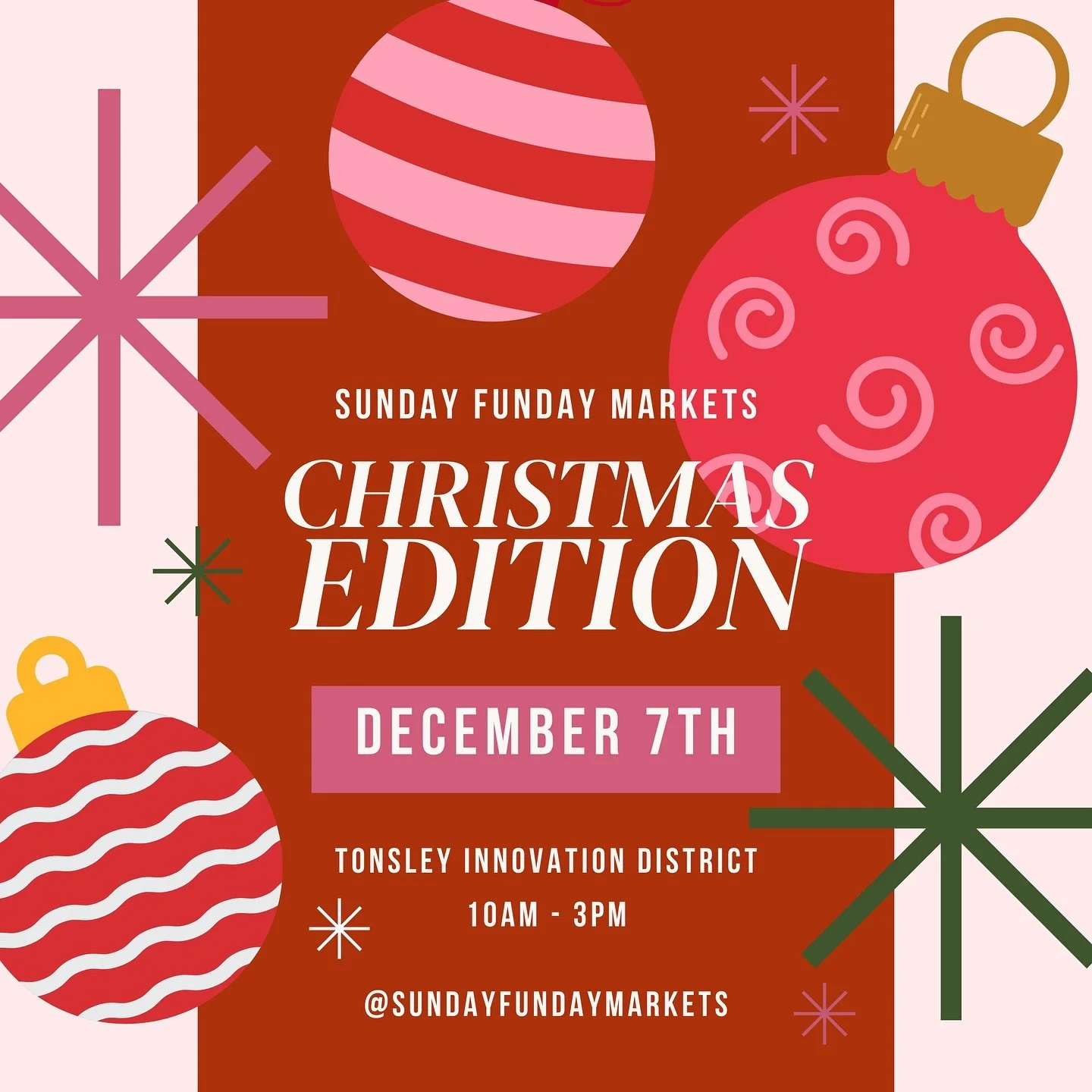 Our last market for the year and it&rsquo;s a Christmas one!

We&rsquo;re wrapping up 2025 at the @sundayfundaymarkets Christmas Edition on December 7th at Tonsley Innovation District.

We&rsquo;ll have a lovely range of handmade pieces perfect for C