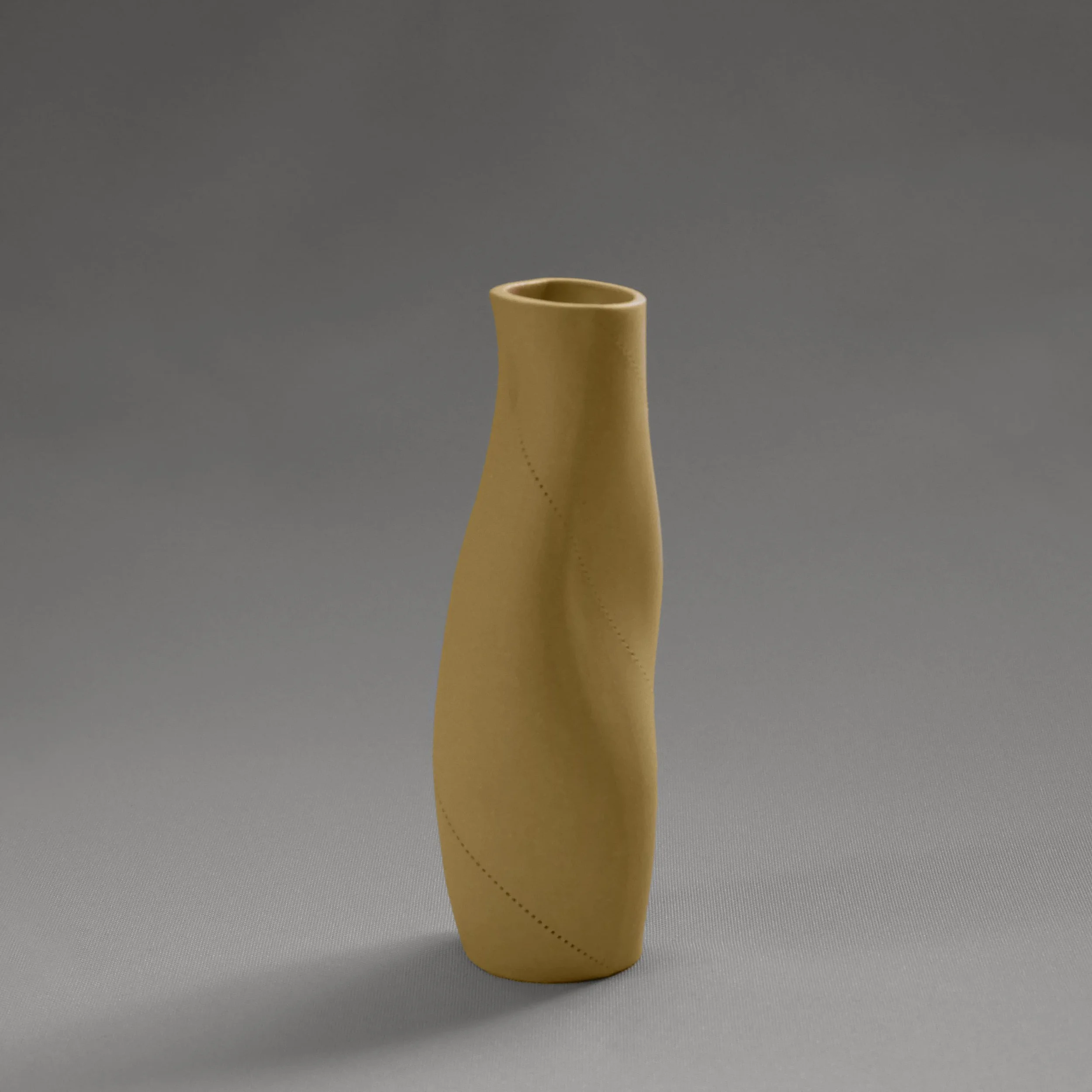 Curved Vase (Bud)Straight-Desert-Slip Cast Ceramic.jpg