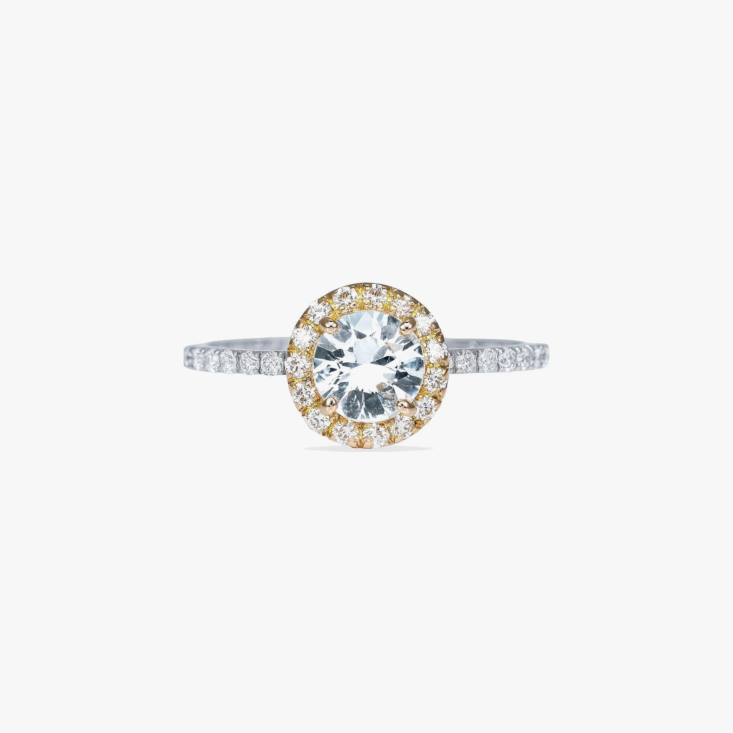 Natural  White Sapphire Ring