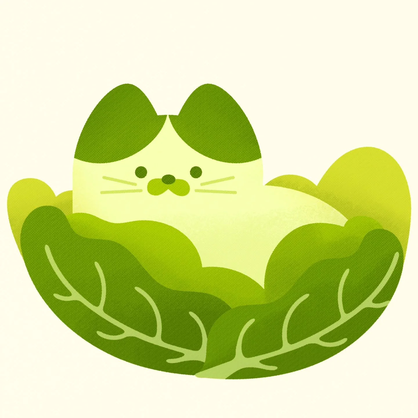 A bountiful harvest 🥬

- 

#illustration #illustrator #graphicdesign #cabbage #cat