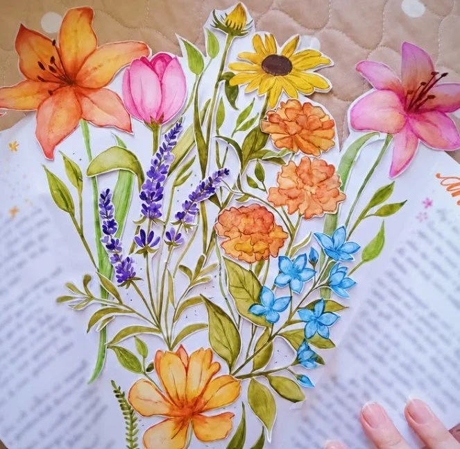 Atelier aquarelle bouquet fleuri, Giagia café, 26 septembre