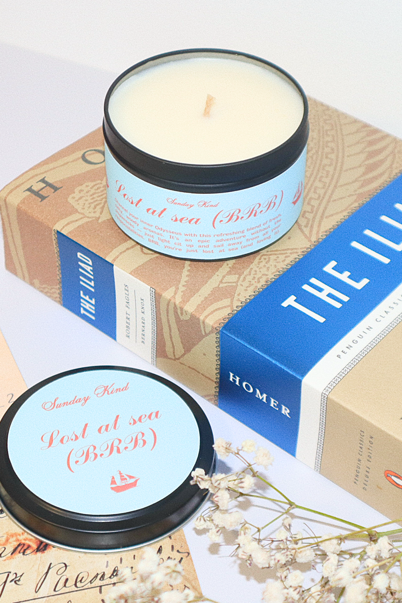 the odyssey sea ocean scented tin candle