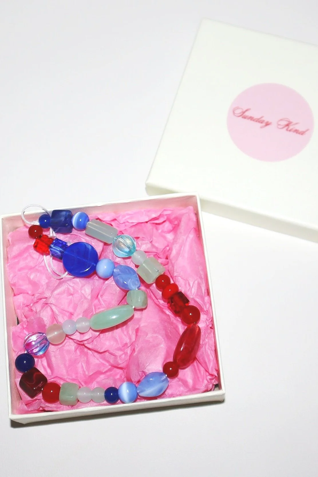 blue green red phone charm