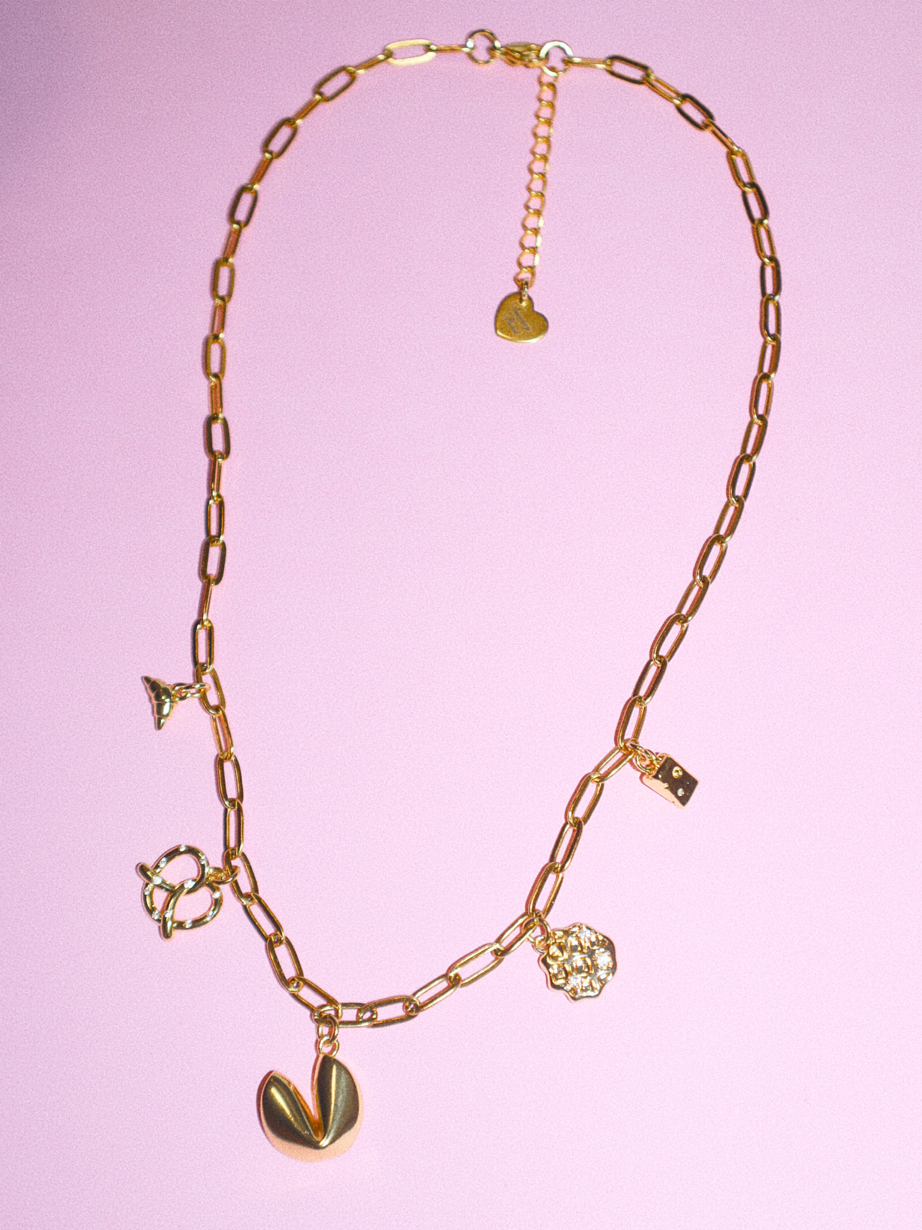 sunday kind tiny gold food fruit charms chain necklace