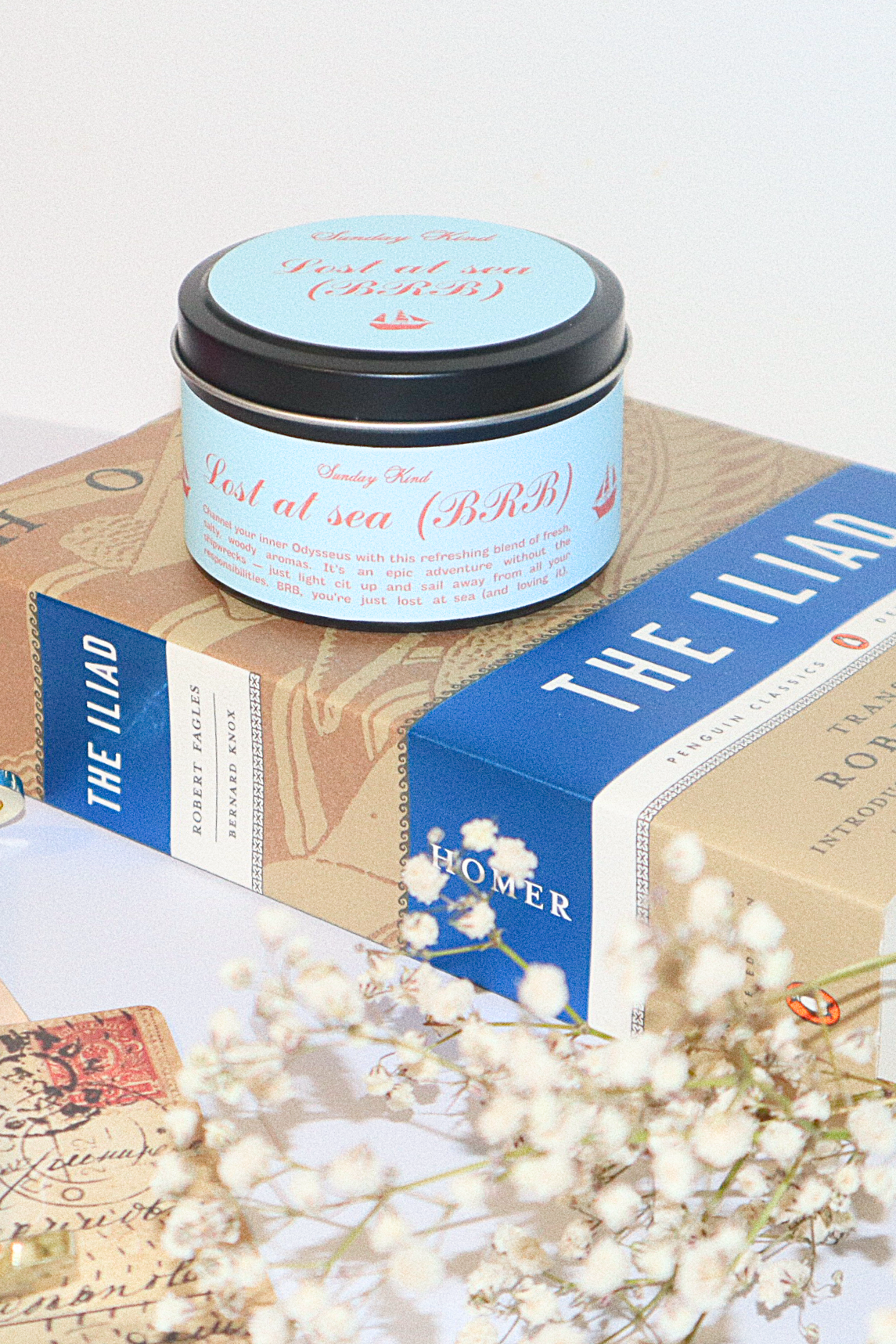 the odyssey sea ocean scented tin candle