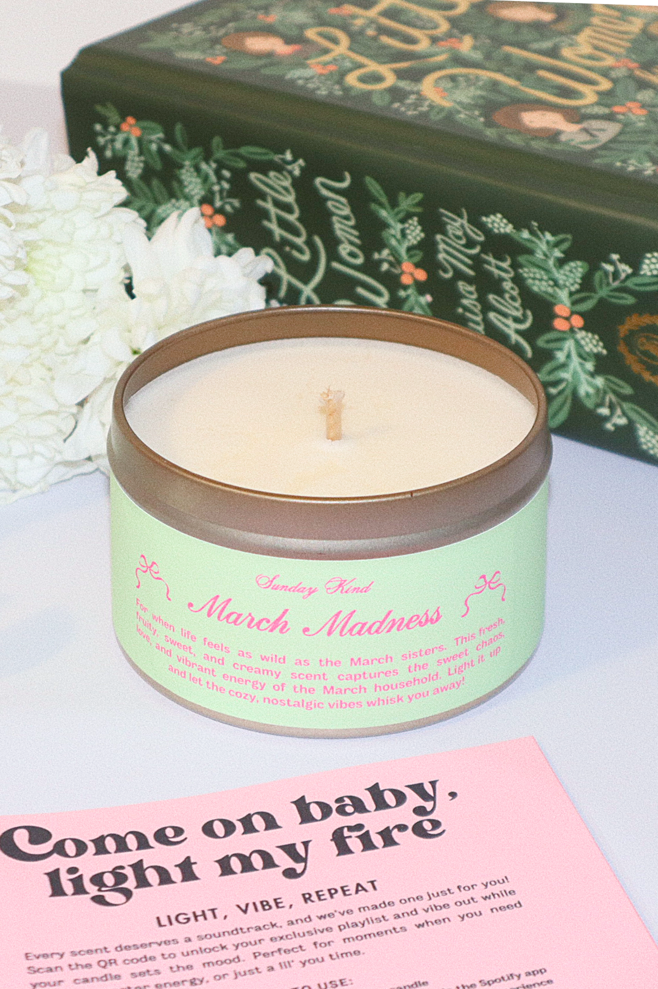 little women louisa may alcott scented tin candle