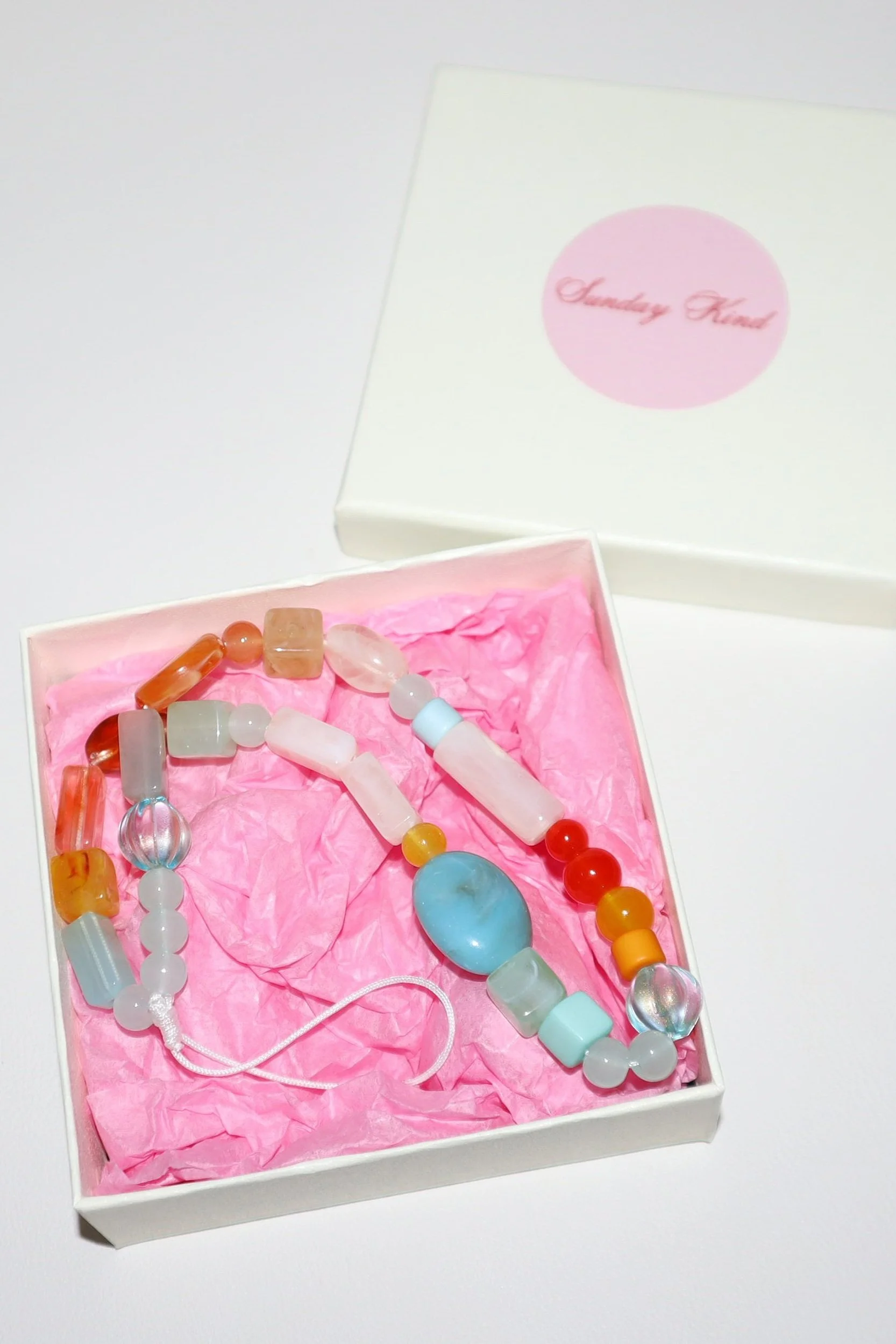 turquoise orange summer phone charm