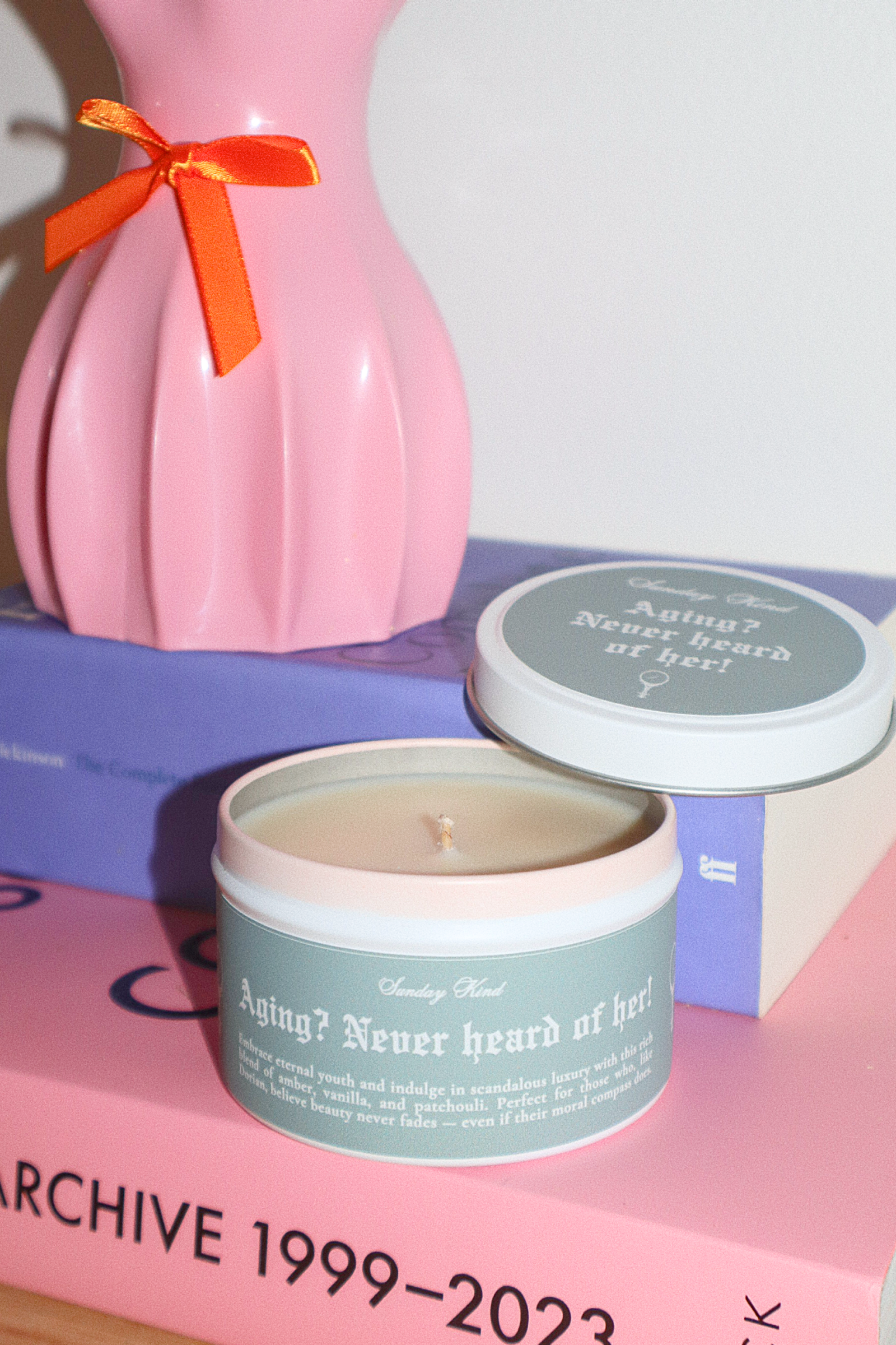 the picture of dorian grey scented tin candle