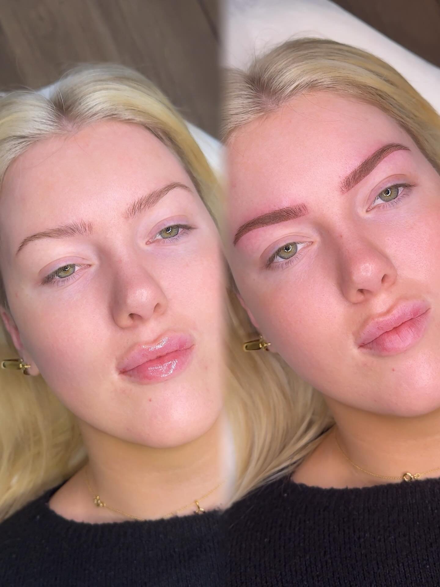 Custom-mapped, softly shaded - made for her face 🤍✨

Ombr&eacute; brows heal softer than they look on day one. Expect a 30&ndash;50% fade once healed.