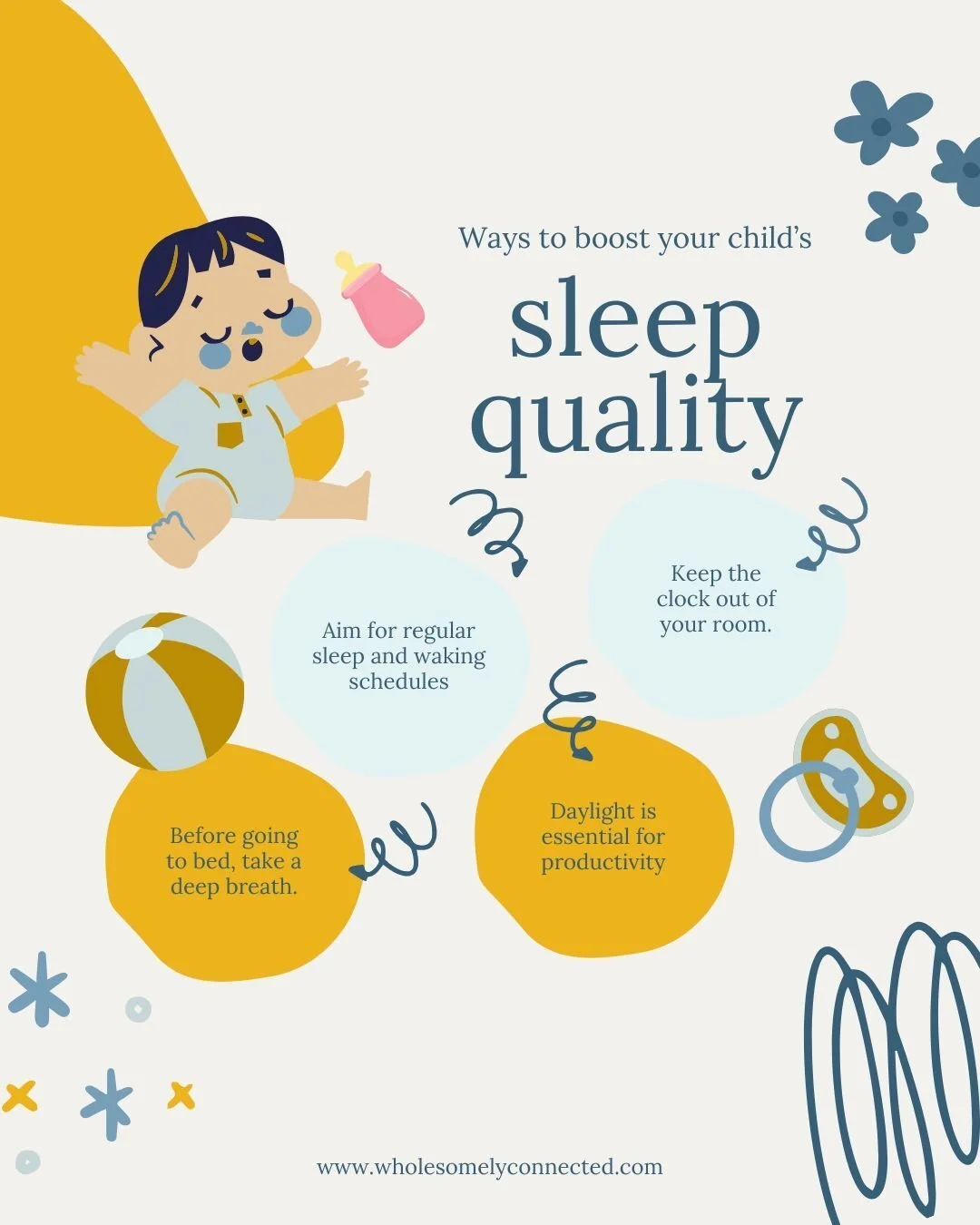 Improving your little one's sleep often comes down to the simplest of shifts in your daily rhythm. When everything feels a bit restless, focusing on a few natural habits can make all the difference for both of you.

Try to keep to a regular schedule 