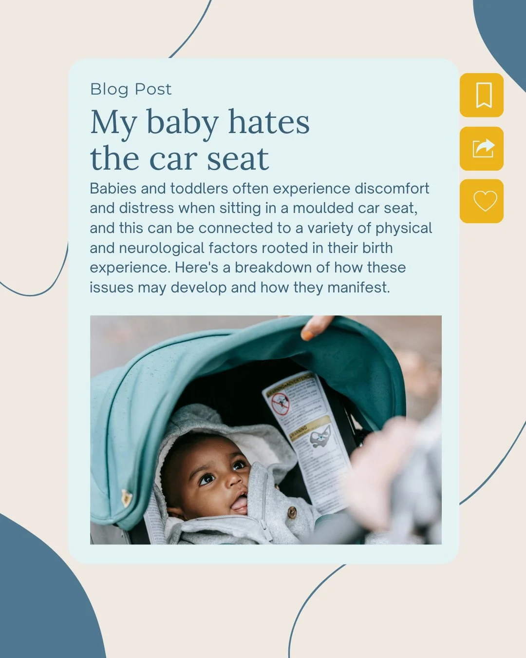Why Some Babies Hate Car Seats⁠
⁠
Have you ever noticed how some babies cry the moment they are placed in a car seat?⁠
⁠
Many parents assume it is simply fussiness.⁠
⁠
But sometimes babies are responding to how their body feels in that position.⁠
⁠
I