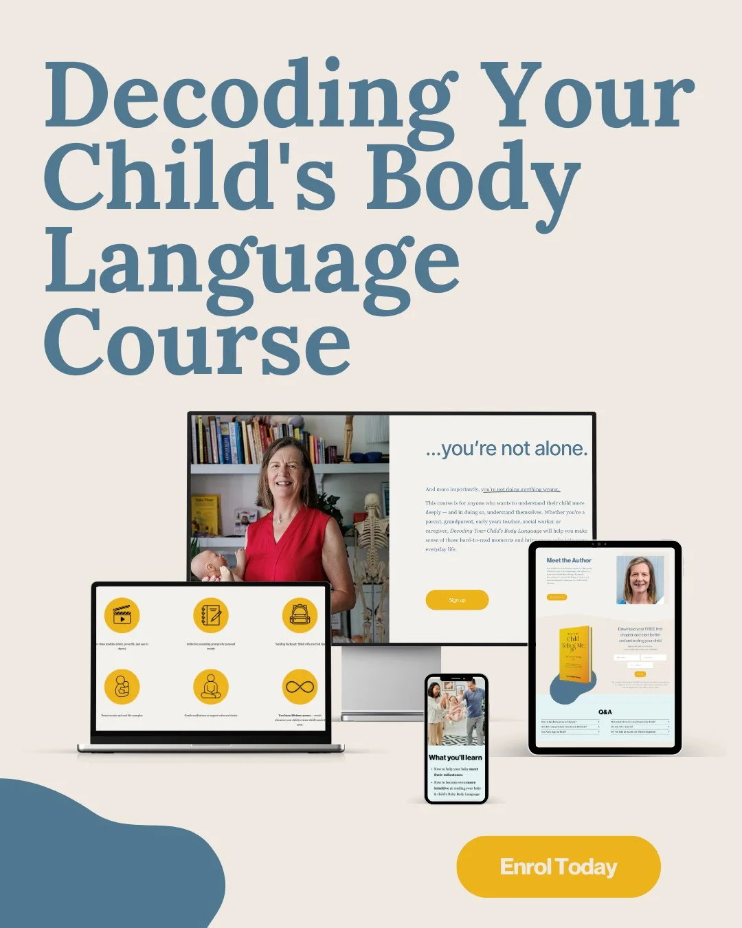 Introducing the Course⁠
⁠
For many years I worked with families in my clinic, listening to parents ask the same heartfelt questions:⁠
⁠
Why does my baby cry so much?⁠
⁠
Why won&rsquo;t my child sleep?⁠
⁠
Why does my toddler react so strongly to small