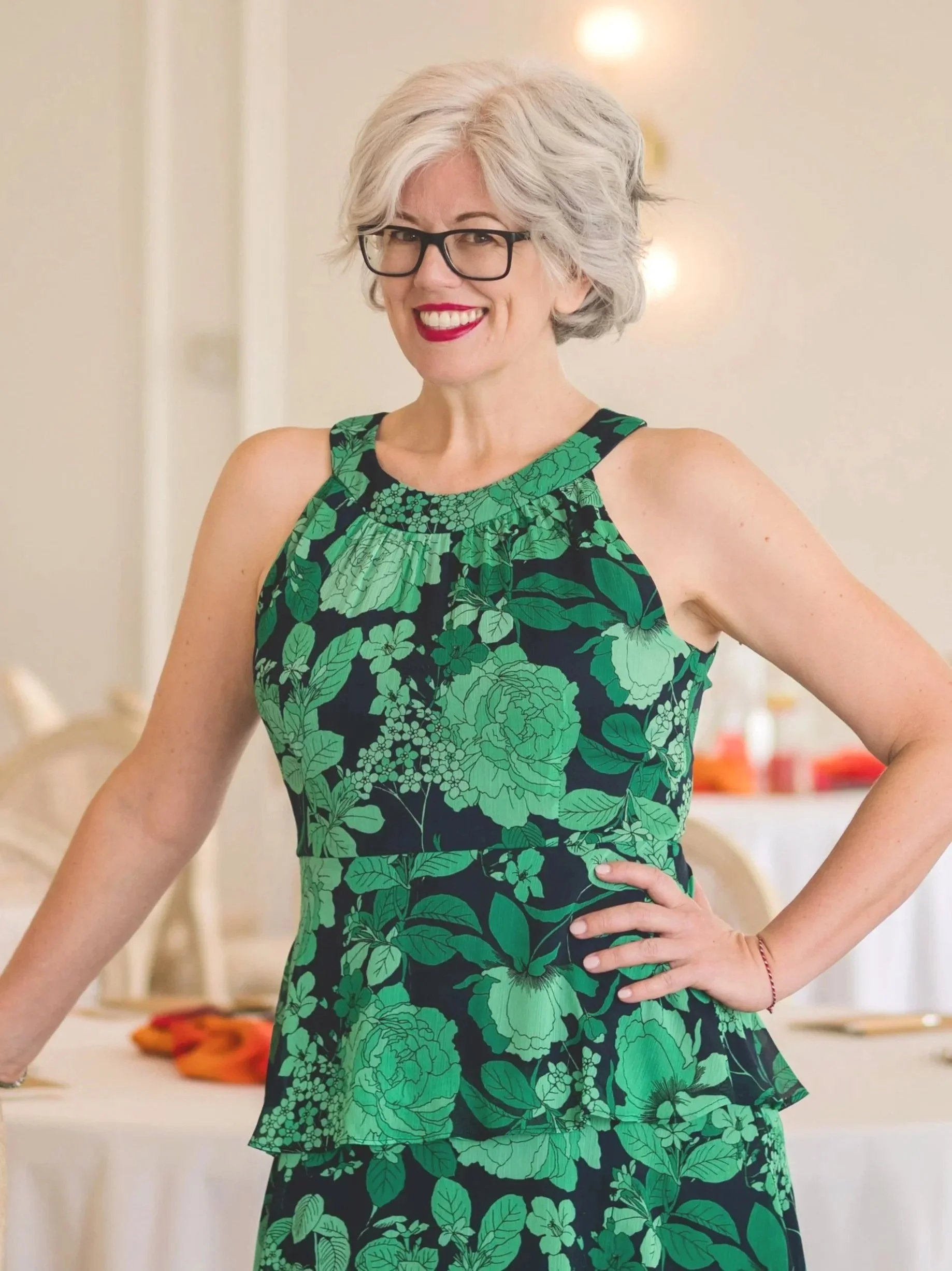 Lori Dyan speaking at a corporate event