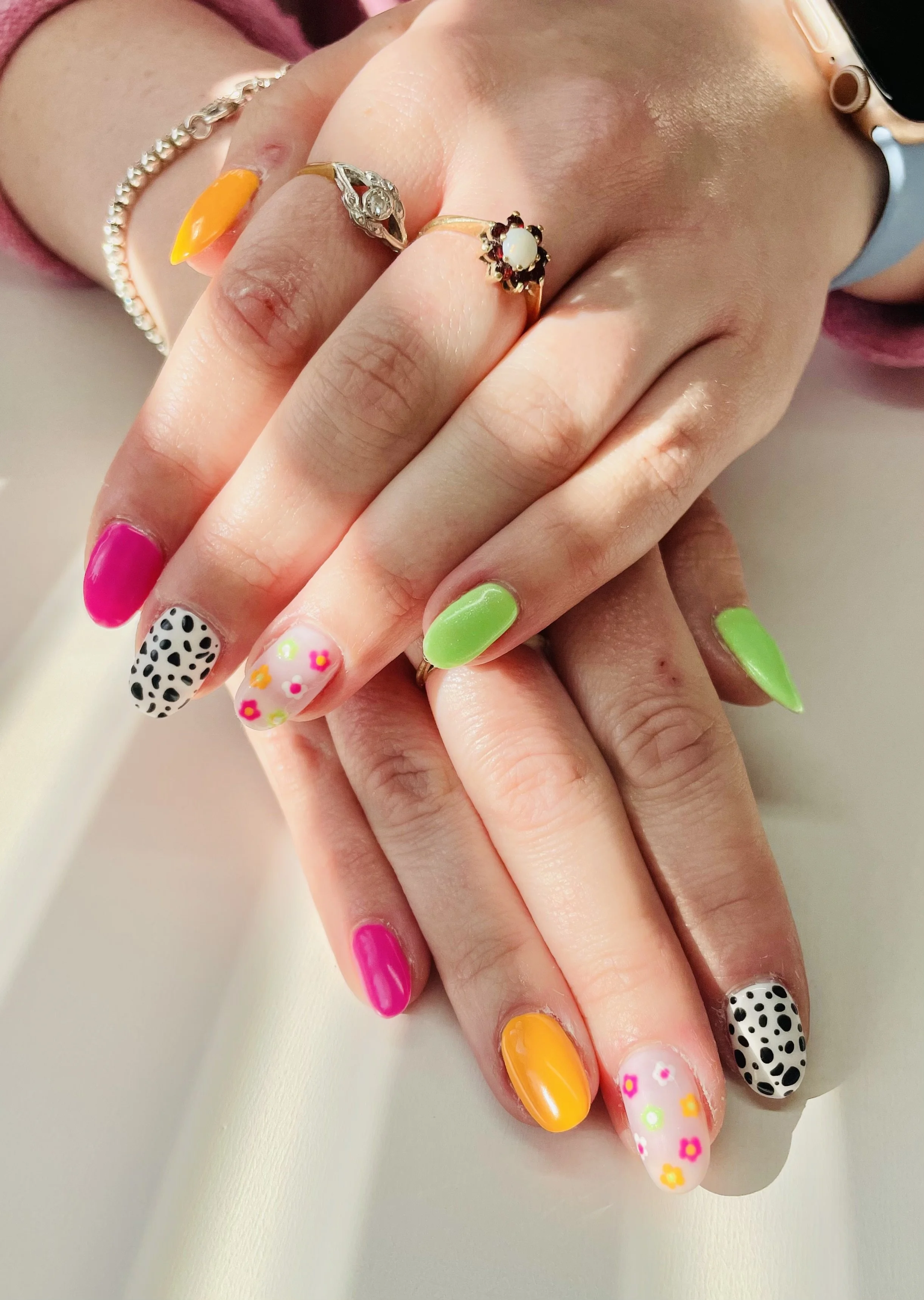 Nail Art bespoke design at The Beauty House Cheshire Sandbach. Nails, BIAB, Builder Gel, Gel Bottle