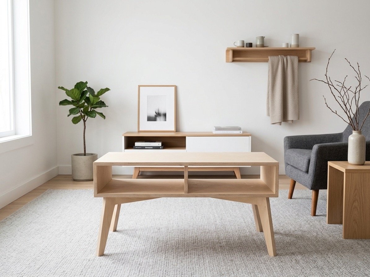 Birch Plywood Coffee Table in scandi living room.JPG