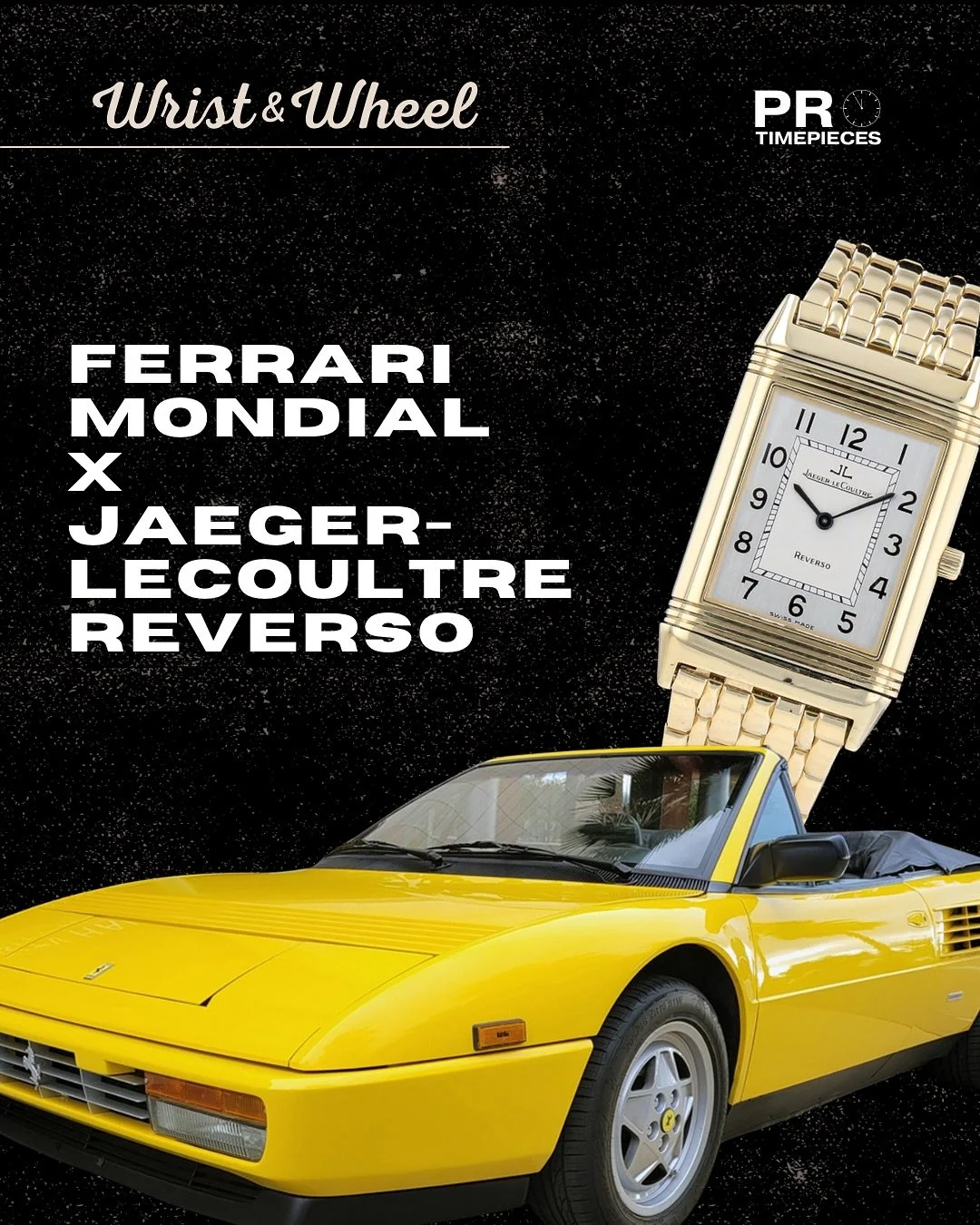 The Ferrari Mondial and Jaeger-LeCoultre Reverso share a story: both born from function, both matured into symbols of quiet confidence.
A mid-engine 2+2 built for balance.
A reversible case built for purpose.
Together, they prove that real beauty l