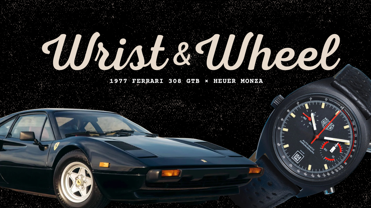 Vol. 30: 1977 Ferrari 308 GTB × Heuer Monza ref. 150.501