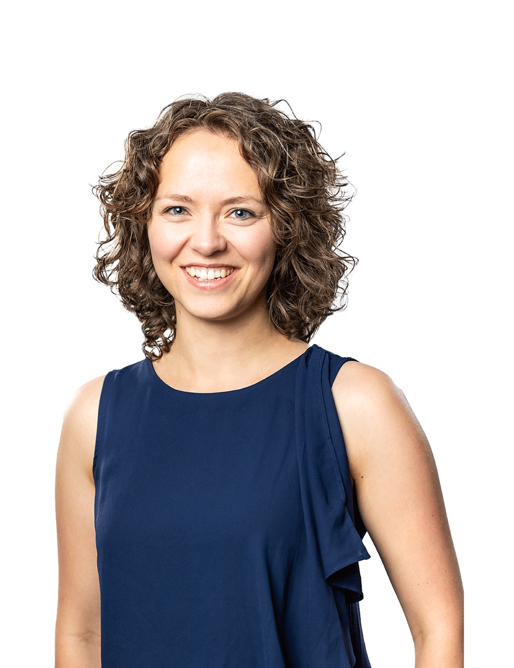 Jasmin Rischke, ein Teil der Leitungsebene von  Hochfrequenz Unternehmensberatung GmbH, freundlich lächelnd.