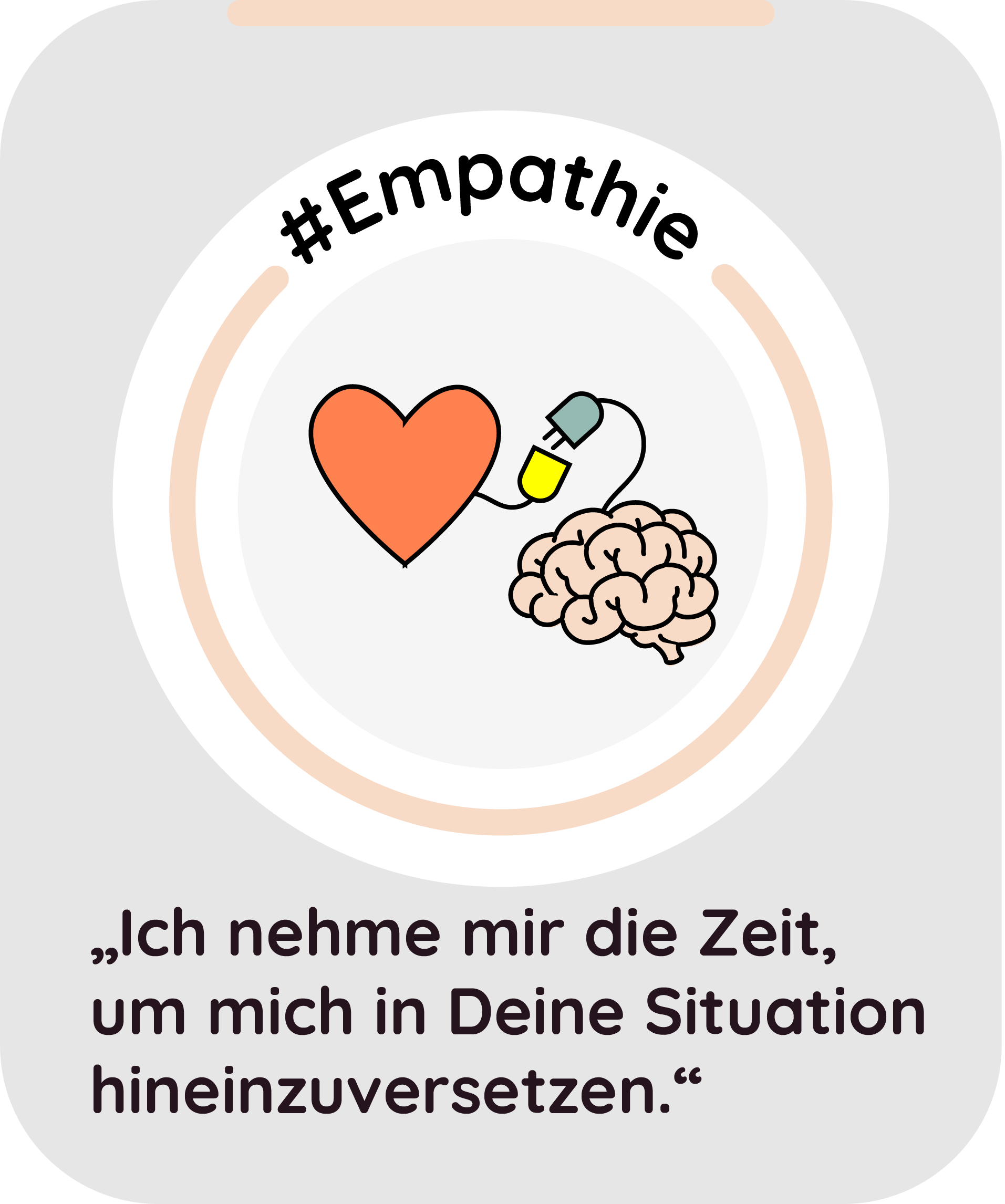 Werte Unternehmen Empathie Ich nehme mir die Zeit um mich in Deine Situation hineinzuversetzen