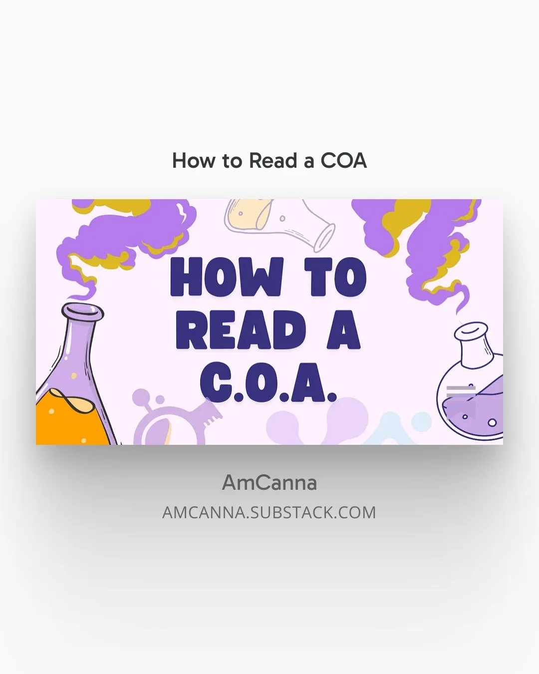 How to read a COA