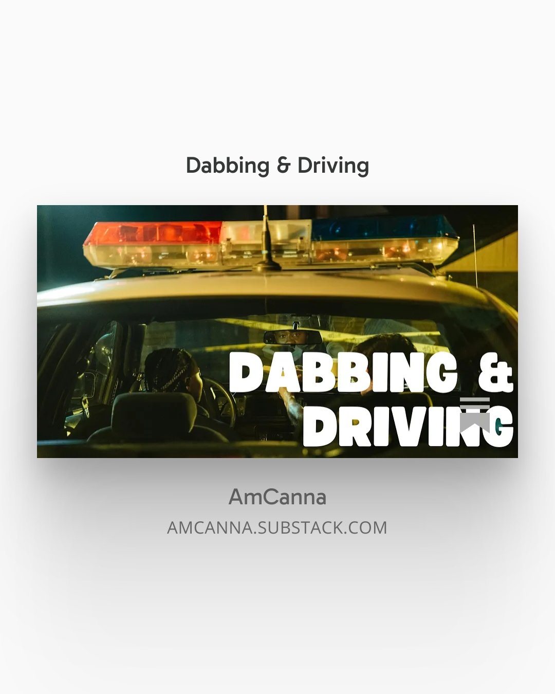 Dabbing and Driving
