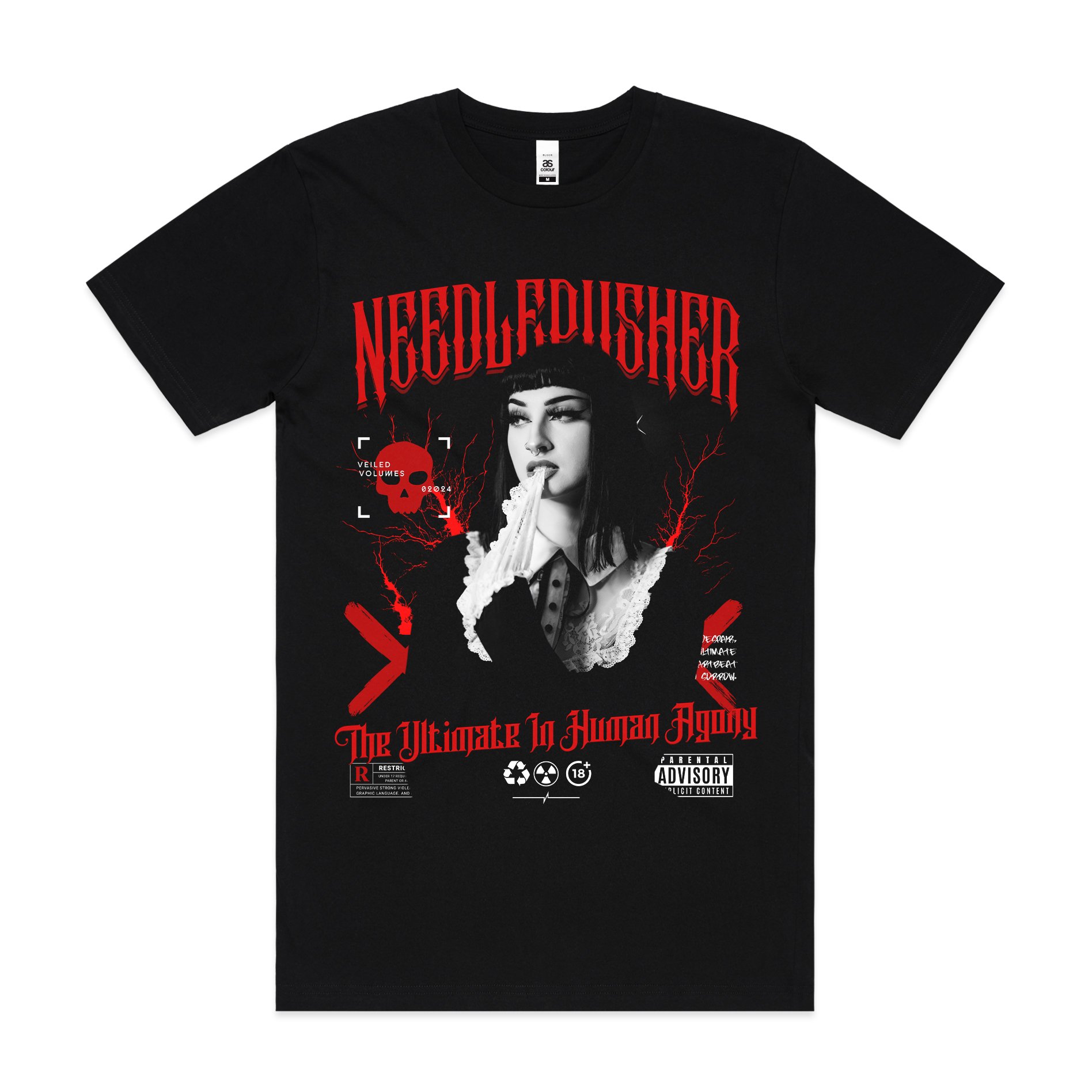 Needle Red 5050_BLOCK_TEE_BLACK.jpg