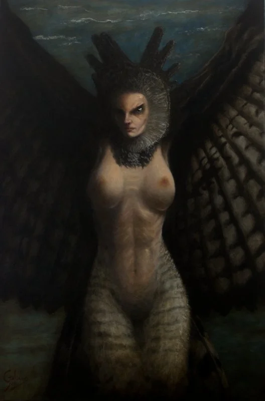 O Olhar da Hárpia - Pintura de Mário Galiano 2026