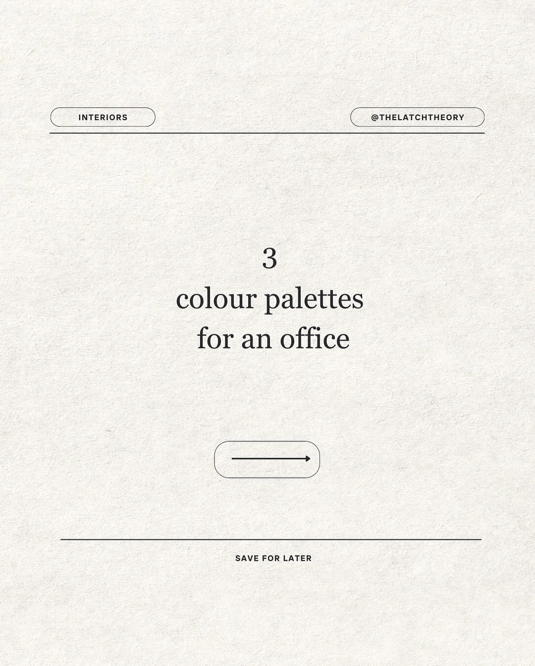 I love designing offices, and always lean more towards a calming colour palette. Save these 3 colour combos for inspo!

Option 1 - Buon Fresco, Amateur Ceramics &amp; Humble
Option 2 - Well Grounded, Pan &amp; The Tobaconnist 
Option 3 - Cats Cradle,