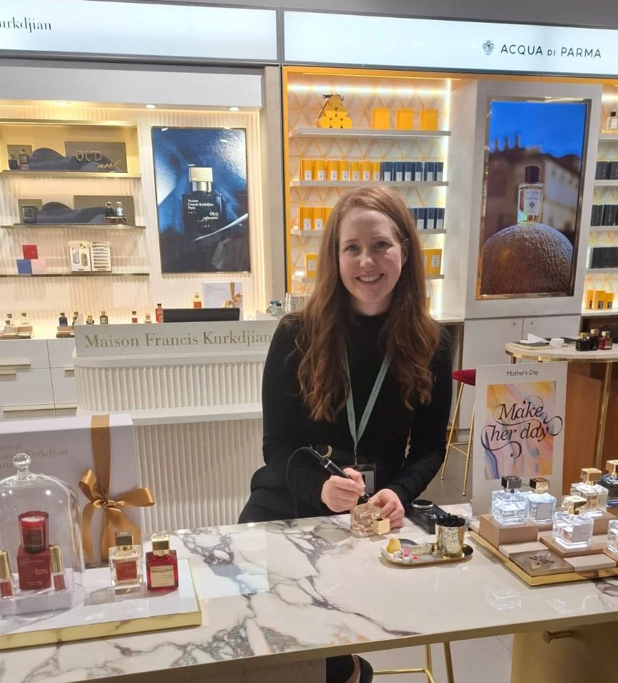 Live engraving at a Maison Francis Kurkdjian brand activation
