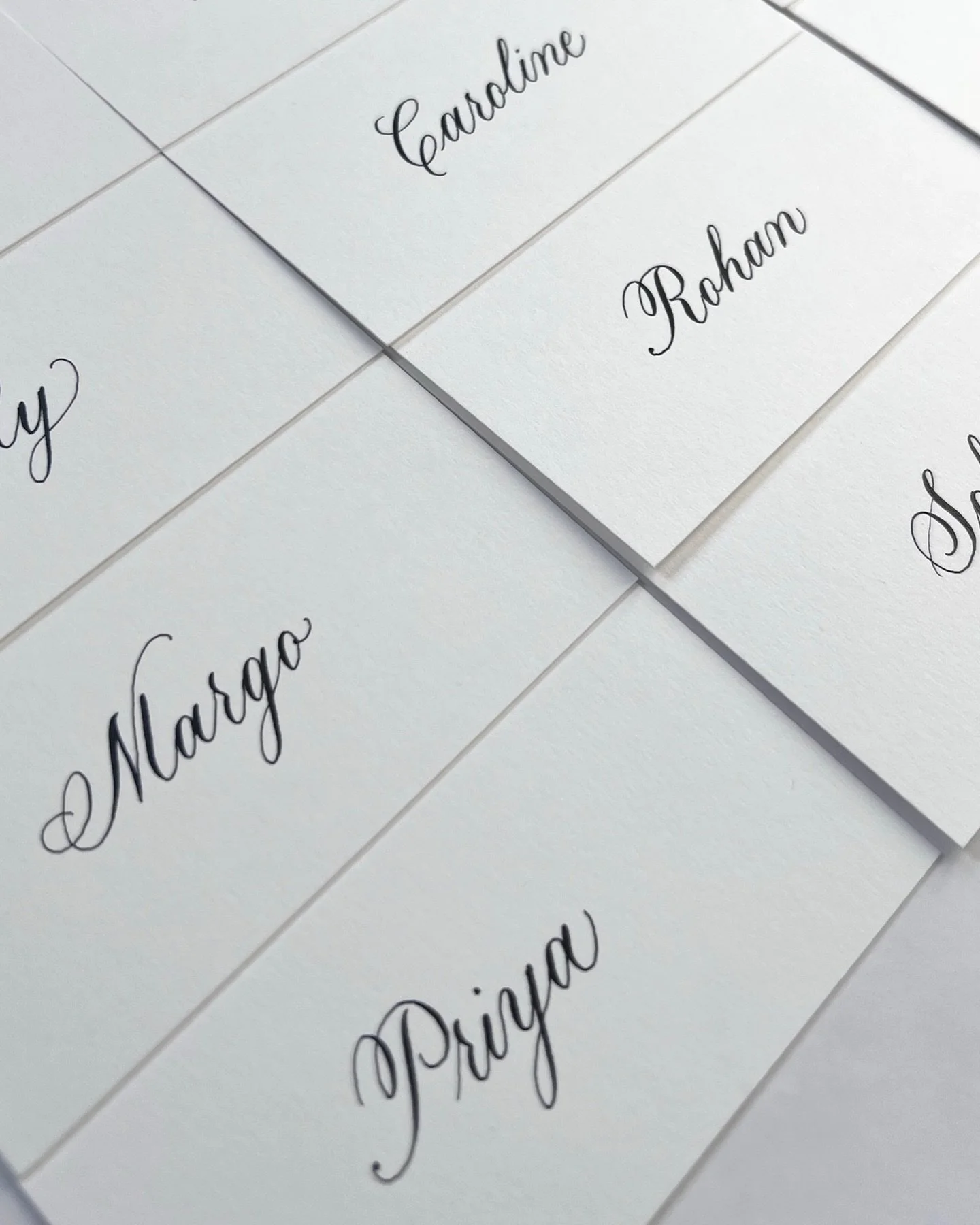 Handwritten place cards in a copperplate script for a recent luxury event.
.
.
.
.
.
.
.
.
#copperplatecalligraphy #calligraphy #placecards #weddingcalligraphy #ukcalligrapher