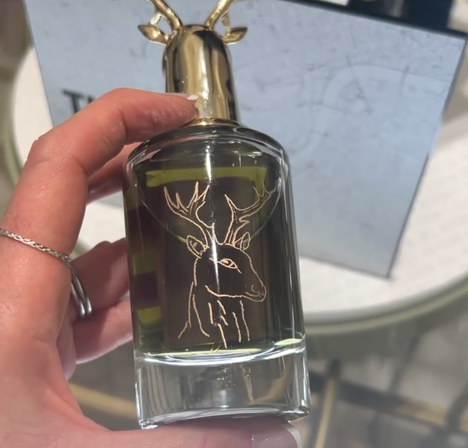 Live event perfume bottle illustration at Penhaligon's London