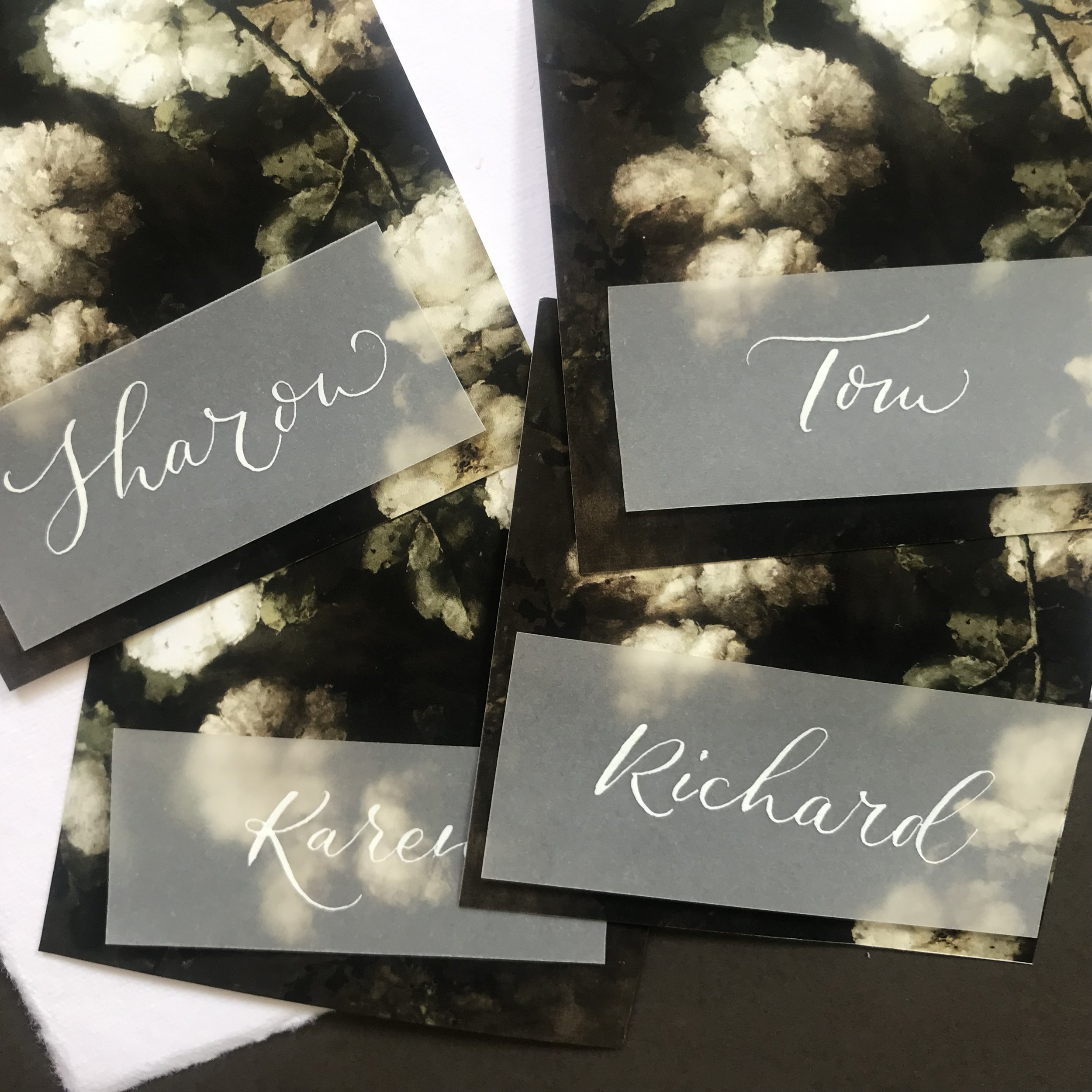 Contemporary calligraphy style showing relaxed spacing and controlled hand lettering