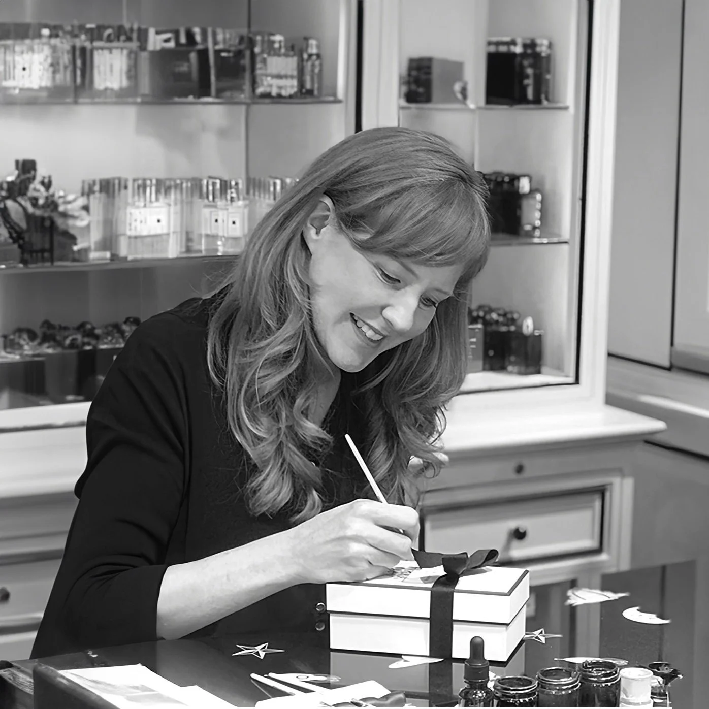 Live calligraphy during a luxury brand activation.