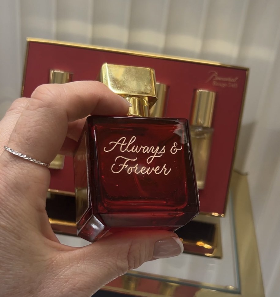 Live engraving at Maison Francis Kurkdjian in John Lewis, London