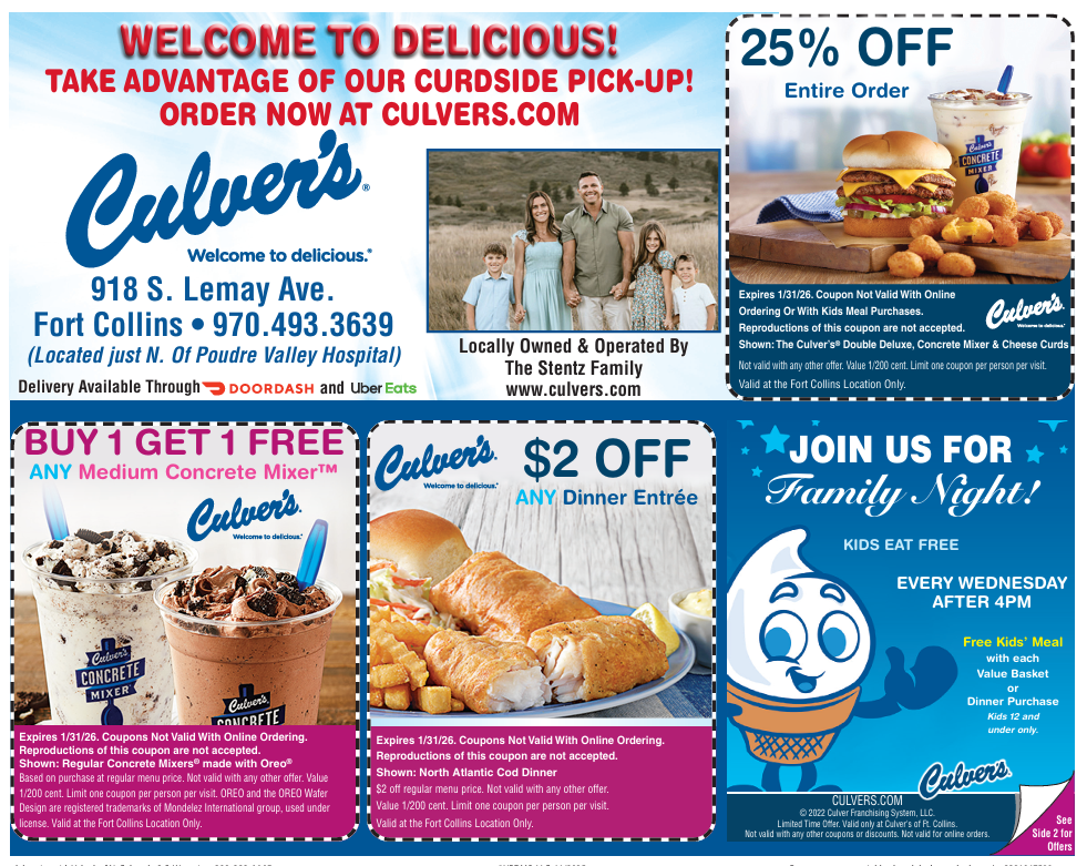 2 panel valpak insert culvers