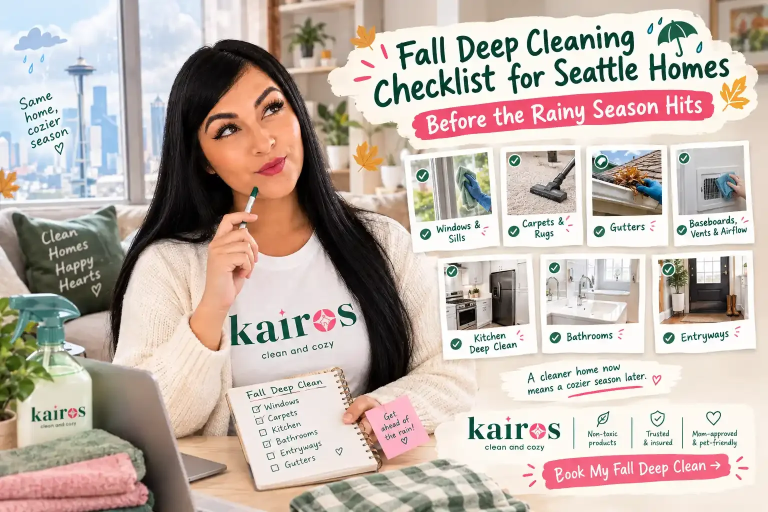 Fall Deep Cleaning Checklist for Seattle Homes Before the Rainy Season Hits