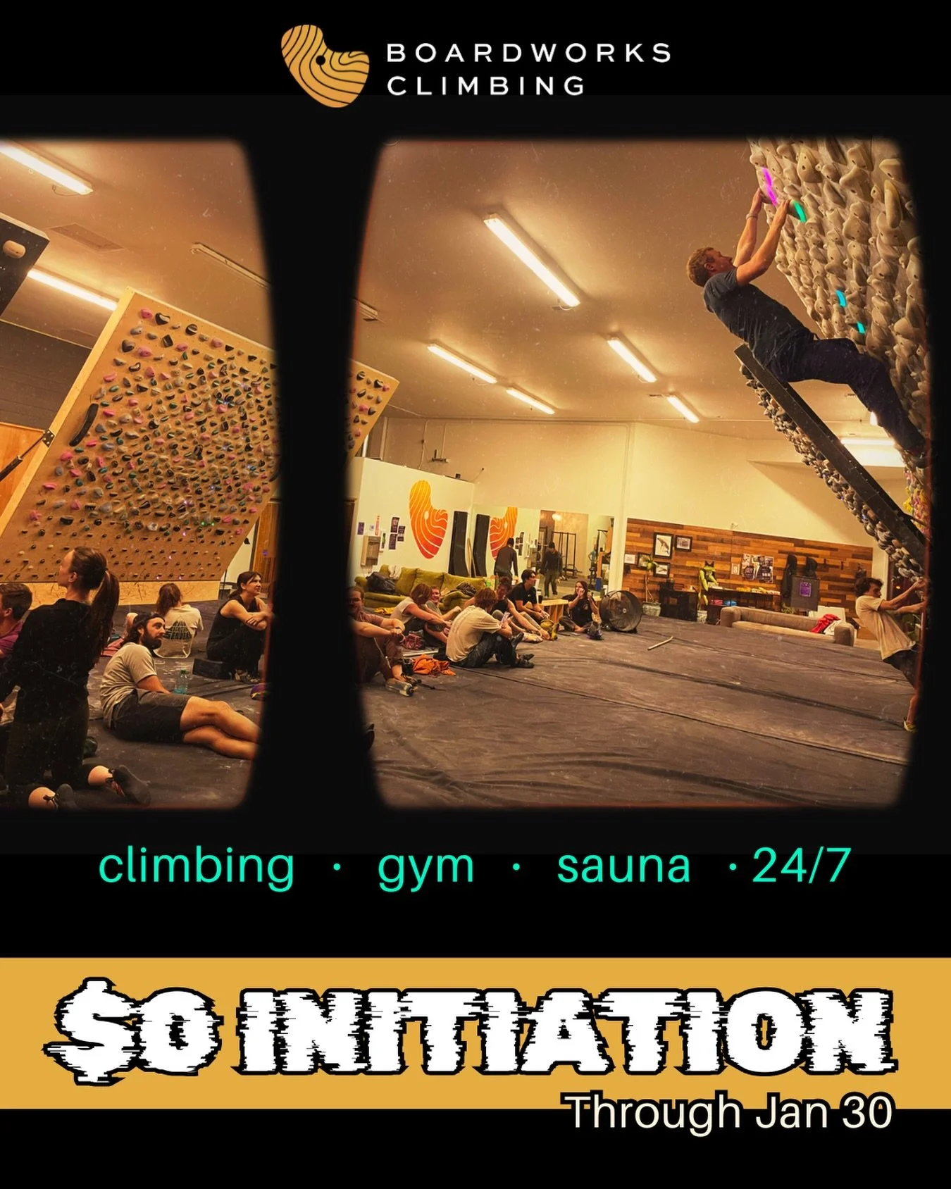 Thinking about trying Boardworks, or know someone who has? Now is the perfect time - through January 30, sign up for a membership for no initiation fee. Monthly memberships starting at just $54, no contracts. Use the dark wintertime to get strong. 24