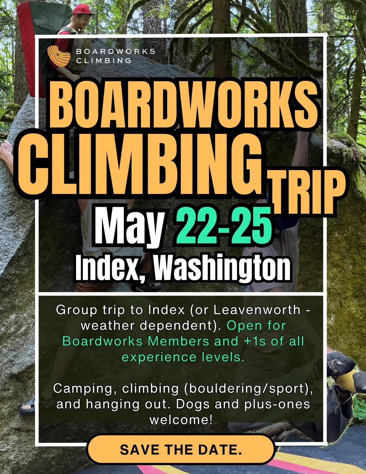 *Fill out the form (link in bio) to get on the interest list! 

ITS THAT TIME OF YEAR. Time to start planning the annual Memorial Day trip. Open to all Bworks members and plus ones, all experience levels. Beautiful (free) camping with plenty of climb