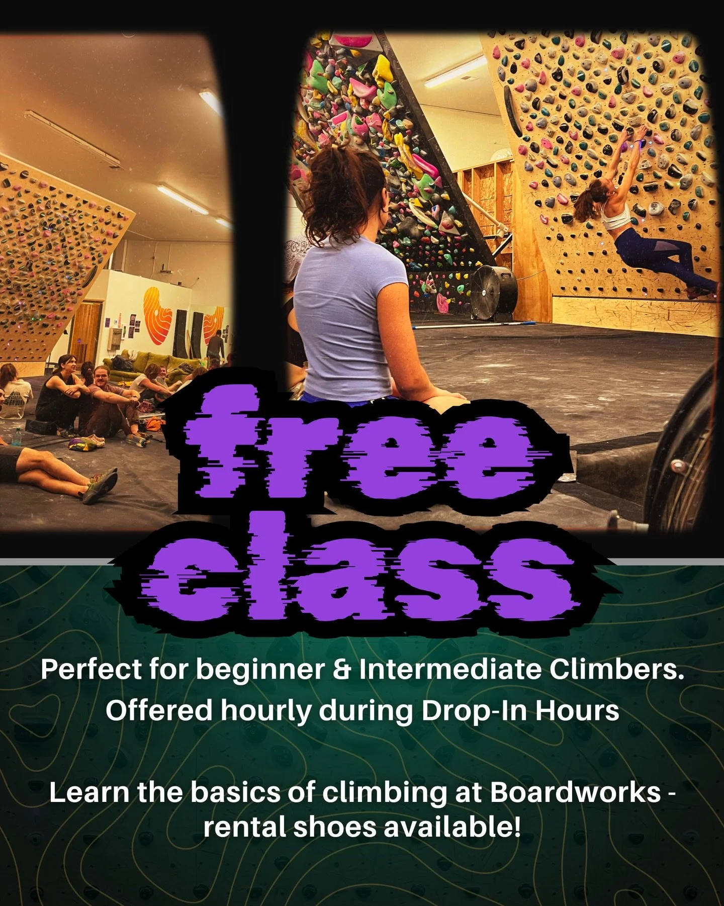 Want to try a new workout? Swing by for a complimentary basics class - great for all levels. Sign up online (link in bio), offered hourly during drop in hours!

#boardworksclimbing #bendoregon