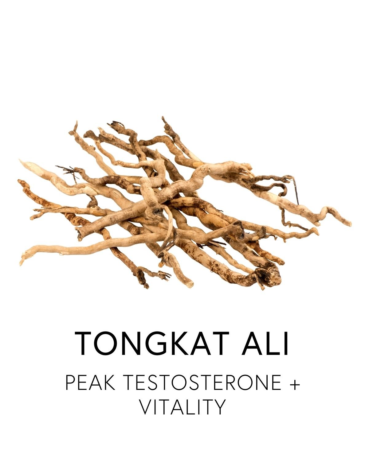  TONGKAT ALI 
 Tongkat Ali promotes healthy testosterone levels, stamina, muscle recovery, and libido by helping the body to rebound from modern stress, aging, poor sleep, and sustained performance demands . Its bioactive compounds reduce the suppres